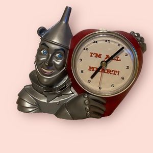 VINTAGE TIN MAN 1998 JACK HALEY WIZARD OF OZ “IM ALL HEART” CLOCK